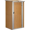 Image de vidaXL vidaXL - Abri de jardin - 118,5x97x209,5 - cm - galvanisé - Acier - marron