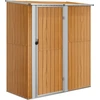 Image de vidaXL Abri de jardin brun 180,5x97x209,5 cm Acier galvanisé