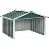 Image de vidaXL Garage pour tondeuse 92x97x63 cm Acier galvanisé Vert