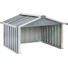 Image de vidaXL Garage pour tondeuse 92x97x63 cm Acier galvanisé Gris