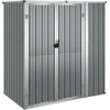 Image de vidaXL Abri de jardin Gris 161x89x161 cm Acier galvanisé