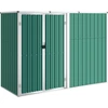 Image de vidaXL Abri de jardin vert 225x89x161 cm Acier galvanisé