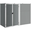 Image de vidaXL Abri de jardin Gris 225x89x161 cm Acier galvanisé