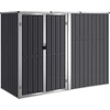 Image de vidaXL Abri de jardin anthracite 225x89x161 cm Acier galvanisé