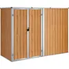 Image de vidaXL Abri de jardin brun 225x89x161 cm Acier galvanisé