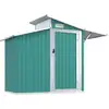 Image de vidaXL Abri de jardin vert 270x130x208,5 cm Acier galvanisé
