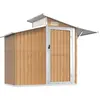 Image de vidaXL Abri de jardin brun 270x130x208,5 cm Acier galvanisé