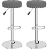 Image de vidaXL Tabouret de bar 2 pcs. Tissu gris foncé