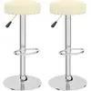 Image de vidaXL Tabouret de bar 2 pcs. Tissu crème