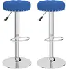 Image de vidaXL Tabouret de bar 2 pcs. Tissu bleu