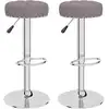 Image de vidaXL Tabouret de bar 2 pcs. Tissu taupe