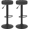 Image de vidaXL Tabouret de bar 2 pcs. noir velours