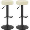 Image de vidaXL Tabouret de bar 2 pcs. Velours crème