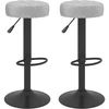 Image de vidaXL Tabouret de bar 2 pcs. Velours gris