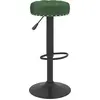 Image de vidaXL Tabouret de bar 2 pcs. Vert foncé velours