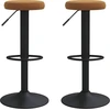 Image de vidaXL Tabouret de bar 2 pcs. velours brun