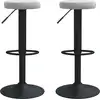 Image de vidaXL Tabouret de bar 2 pcs velours gris clair