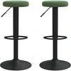 Image de vidaXL Tabouret de bar 2 pcs. Vert foncé velours