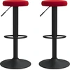 Image de vidaXL Tabouret de bar 2 pcs. Velours rouge vin