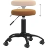 Image de vidaXL Chaise de bureau Pivotante Marron Velours