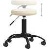 Image de vidaXL Chaise de bureau Pivotante Crème Velours