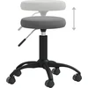 Image de vidaXL Chaise de bureau pivotante gris foncé velours