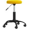 Image de vidaXL Chaise de bureau pivotante jaune moutarde velours