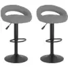 Image de vidaXL Tabouret de bar 2 pcs velours gris clair