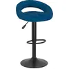 Image de vidaXL Tabouret de bar 2 pcs. Velours bleu