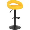 Image de vidaXL Tabouret de bar 2 pcs jaune moutarde velours