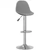 Image de vidaXL Tabouret de bar 2 pcs. Tissu gris