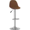 Image de vidaXL Tabouret de bar 2 pcs tissu marron
