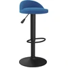 Image de vidaXL Tabouret de bar en velours bleu