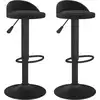 Image de vidaXL Tabouret de bar 2 pcs. noir velours
