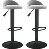 Image de vidaXL Tabouret de bar 2 pcs velours gris clair