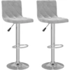 Image de vidaXL Tabouret de bar 2 pcs velours gris clair