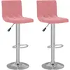 Image de vidaXL Tabouret de bar 2 pcs velours rose
