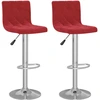 Image de vidaXL Tabouret de bar 2 pcs. Velours rouge vin