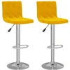 Image de vidaXL Tabouret de bar 2 pcs jaune moutarde velours