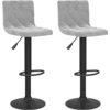 Image de vidaXL Tabouret de bar 2 pcs velours gris clair