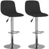 Image de vidaXL Tabouret de bar 2 pcs. noir tissu