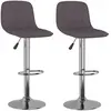 Image de vidaXL Tabouret de bar 2 pcs. Tissu taupe