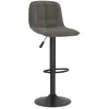 Image de vidaXL Tabouret de bar gris foncé velours