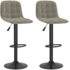 Image de vidaXL Tabouret de bar 2 pcs velours gris clair