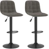 Image de vidaXL Tabouret de bar 2 pcs. Velours gris foncé