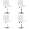 Image de vidaXL Chaises de salle à manger 4 pcs. Blanc Similicuir