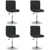 Image de vidaXL Chaise de salle à manger 4 pcs. noir similicuir