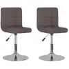 Image de vidaXL Chaise de salle à manger 2 pcs. Tissu taupe pivotant