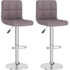 Image de vidaXL Tabouret de bar 2 pcs. Tissu taupe