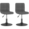 Image de vidaXL Chaise de salle à manger 2 pcs. Pivotant Gris foncé Velours